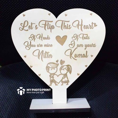 Customized Wooden Couple Name Table top