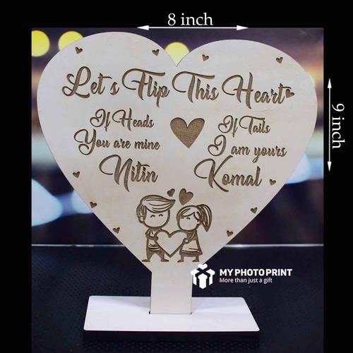 Customized Wooden Couple Name Table top