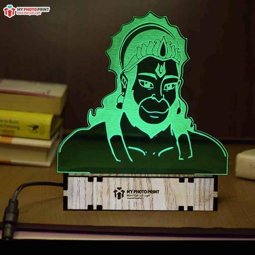 Hanuman Ji Acrylic 3d Illusion Led Lamp