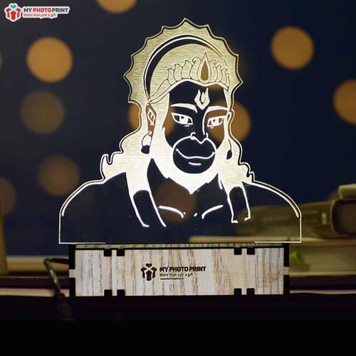 Hanuman Ji Acrylic 3d Illusion Led Lamp