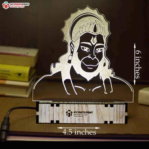 Hanuman Ji Acrylic 3d Illusion Led Lamp