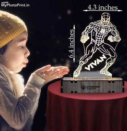 Customized Spider-man Acrylic 3d Illusion Led Lamp With Color Changing Led And Remote#2127