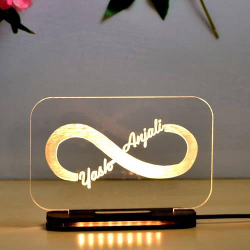 Personalized Unique Infinity Couple Name Acrylic Led Lamp