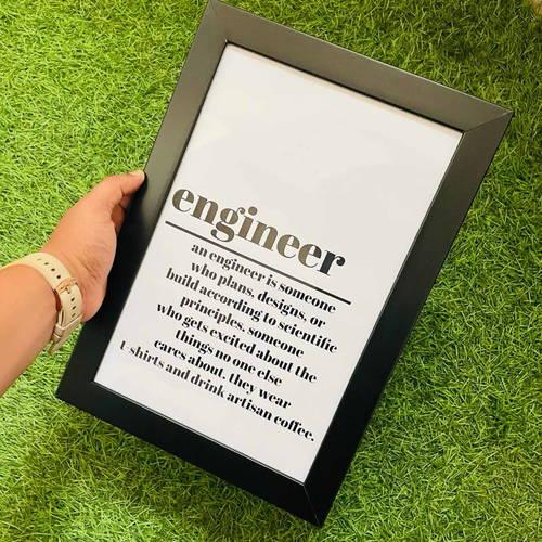 Customized Engineer Frame With Your Message