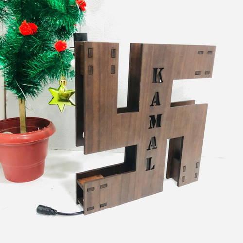 Customized Swastik Religious Name Board