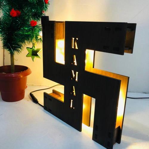 Customized Swastik Religious Name Board