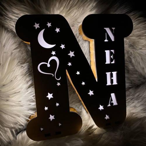 Customized A To Z Wooden Name Board