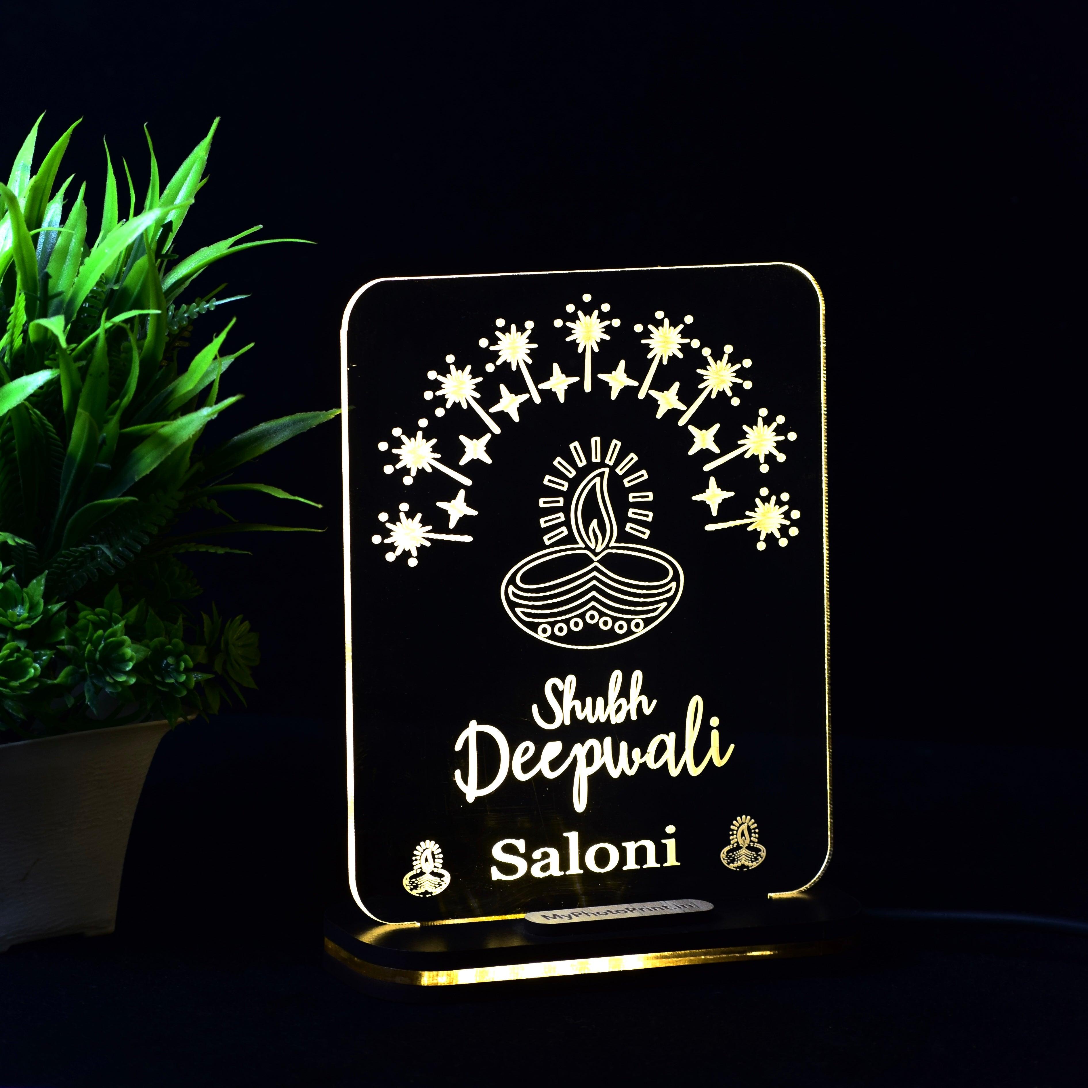 Personalized Acrylic Diwali LED Lamp