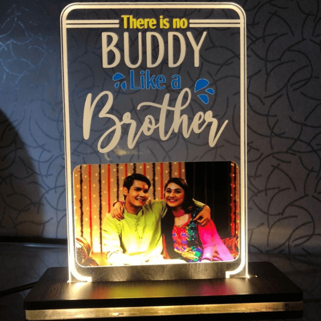 Best Gift for Brother – Personalized Acrylic Photo Lamp