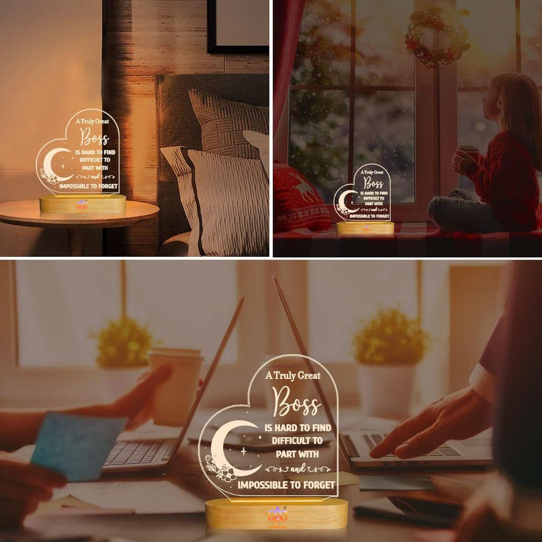 Customized Acrylic LED Lamp for Boss