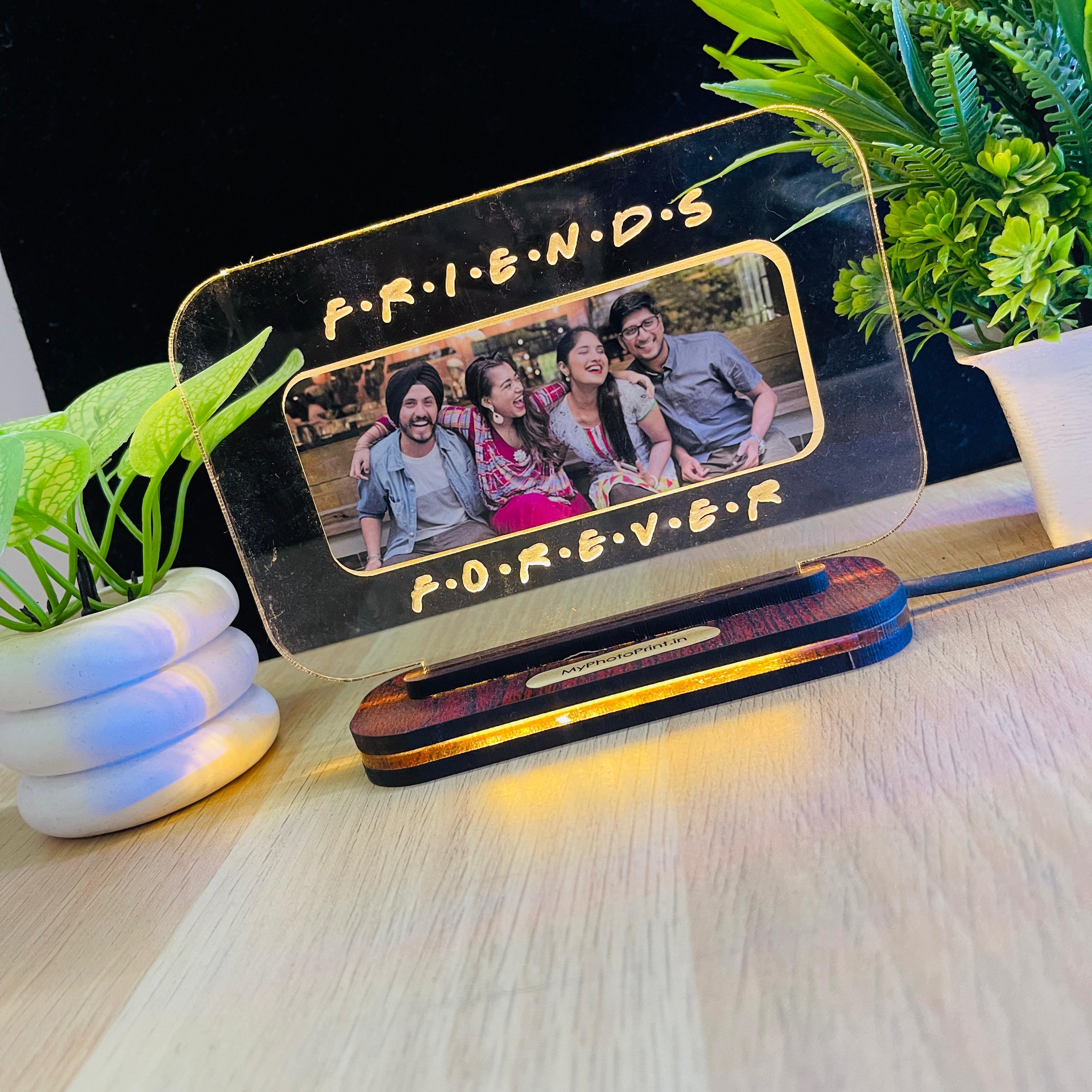 Personalized Friends Forever Photo Lamp