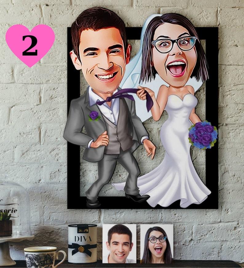Personalized 3D Caricature Wedding Frame