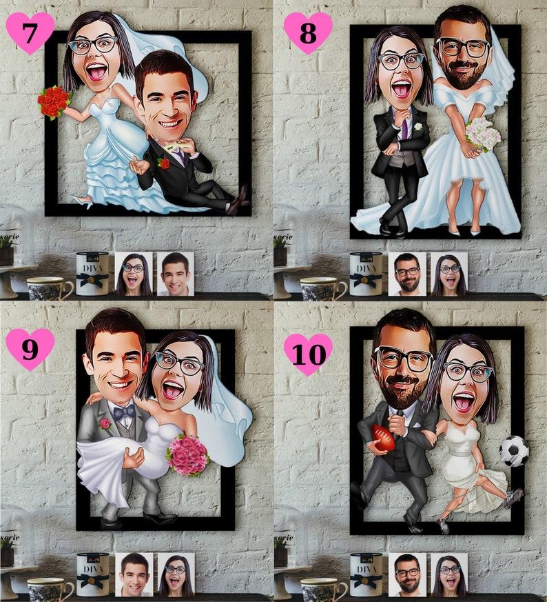 Personalized 3D Caricature Wedding Frame