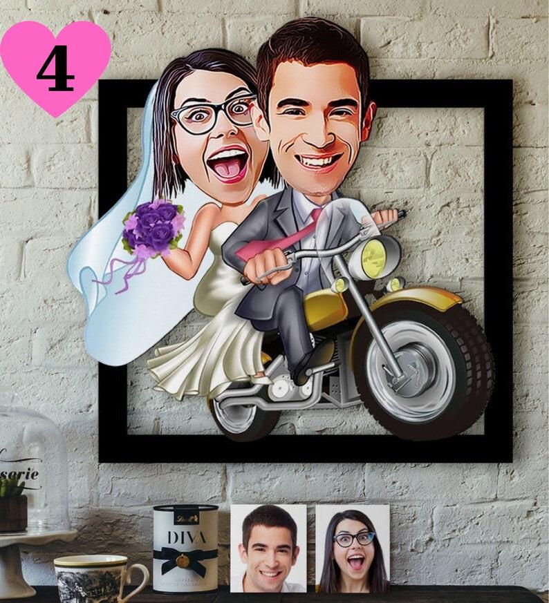 Personalized 3D Caricature Wedding Frame