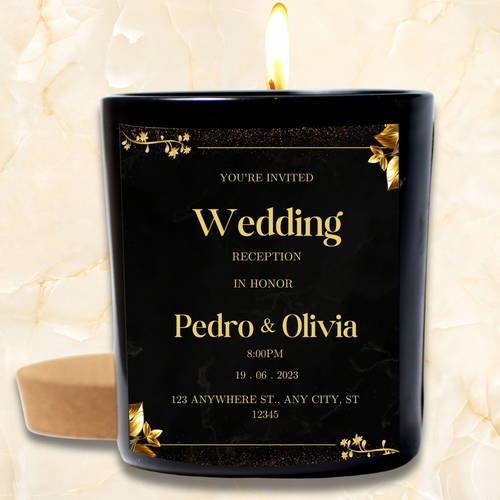 Wedding Invitation Customized & Personalised Photo Candles