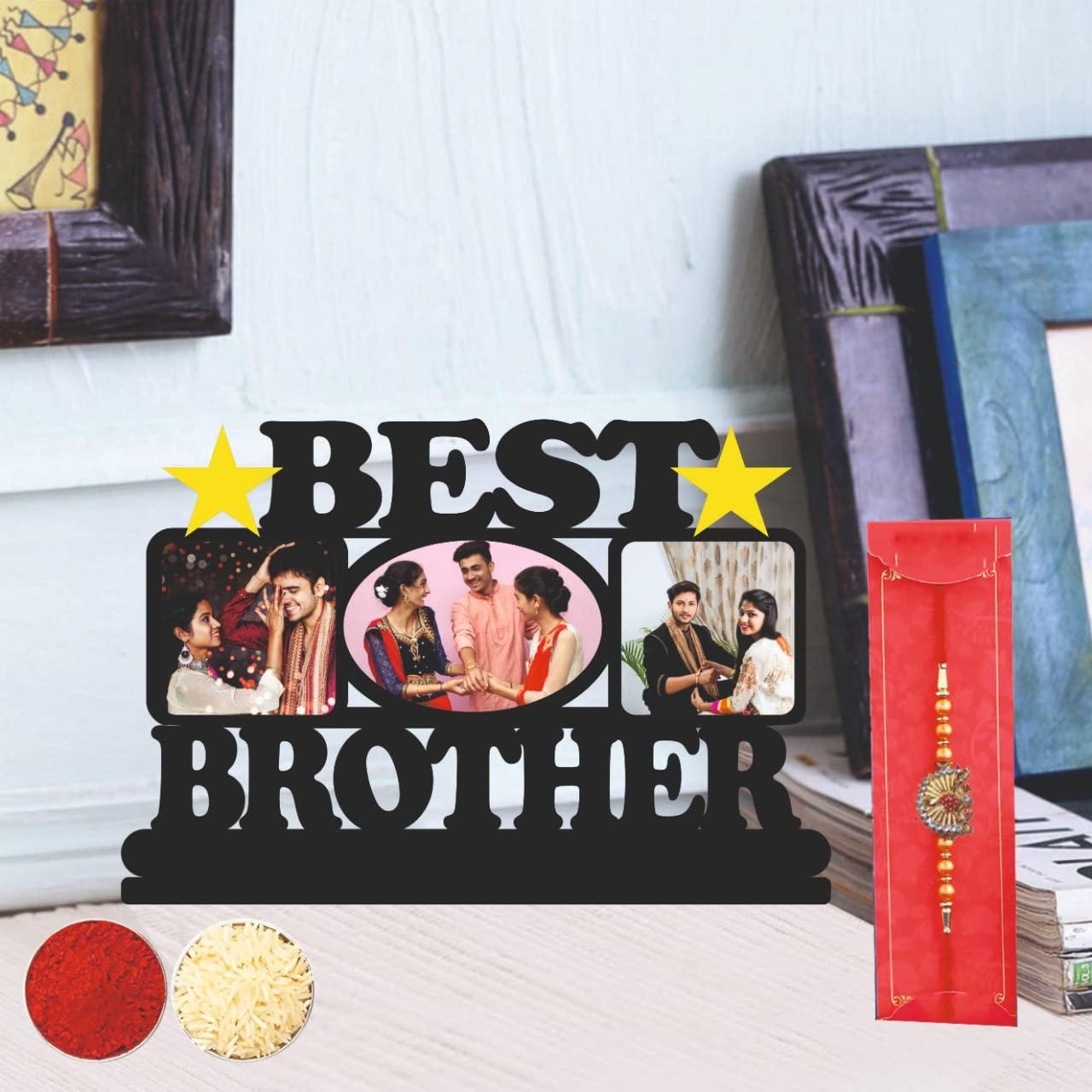 Best Brother Customized Wooden Photo Frame β A Perfect Gift for Bhai