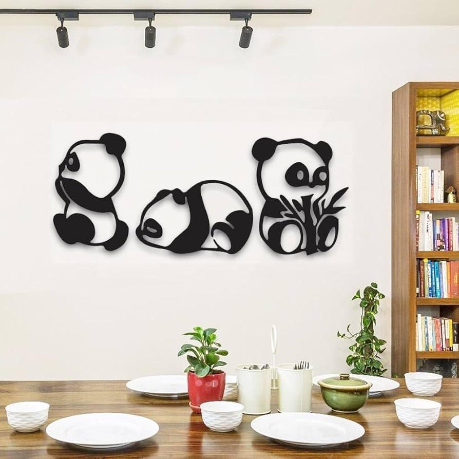 Panda Kids Room Wooden Wall Décor – Cute & Lightweight Hanging Decoration