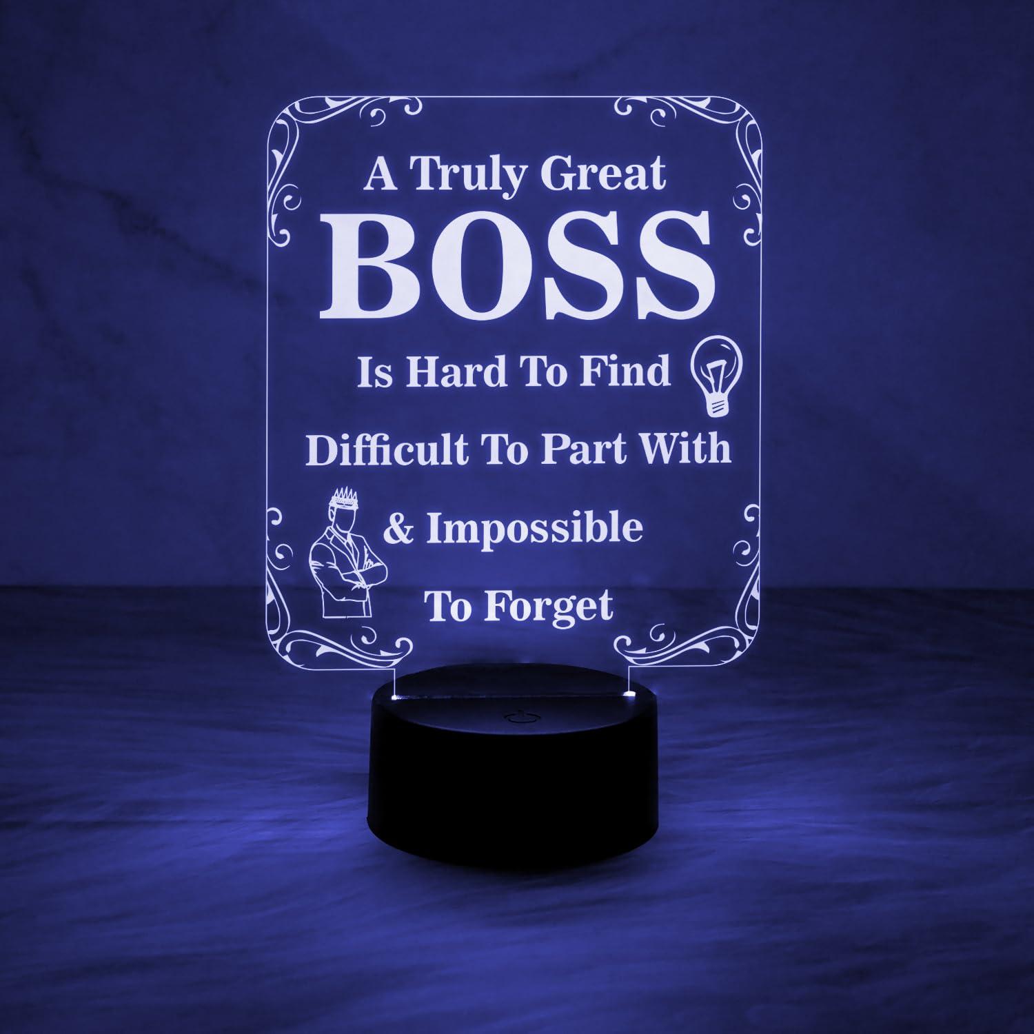 Personalized Acrylic LED Lamp for Boss