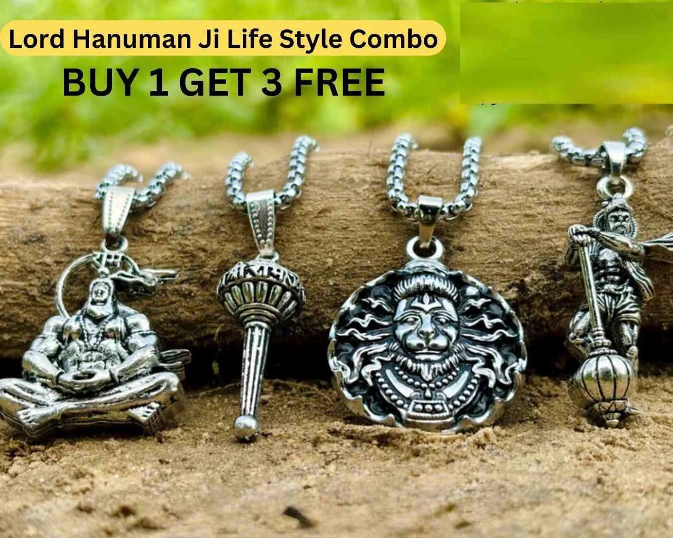 Lord Hanuman ji Chain With Pendant (Pack of 4)