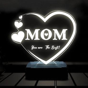 Customized Heart-Shaped LED Acrylic Lamp for Mom