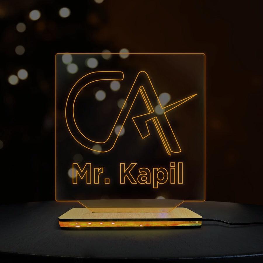 Personalized CA Name Plate LED Lamp