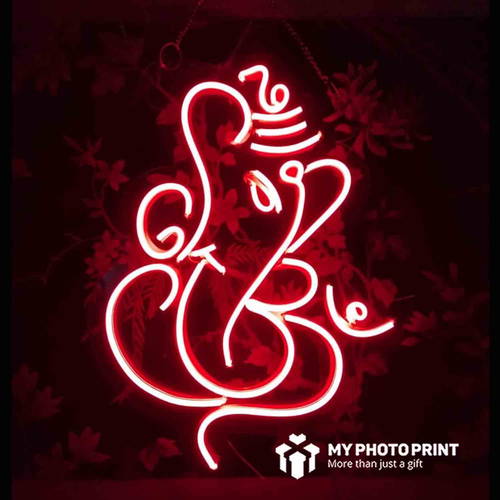 Neon Ganesh Ji Led Neon Sign Decorative Lights Wall Decor