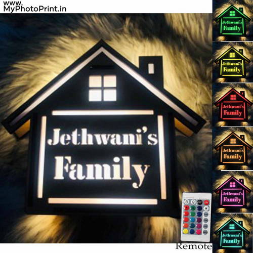 Customized Home Surname Led Board Multicolor Led And Remote #997