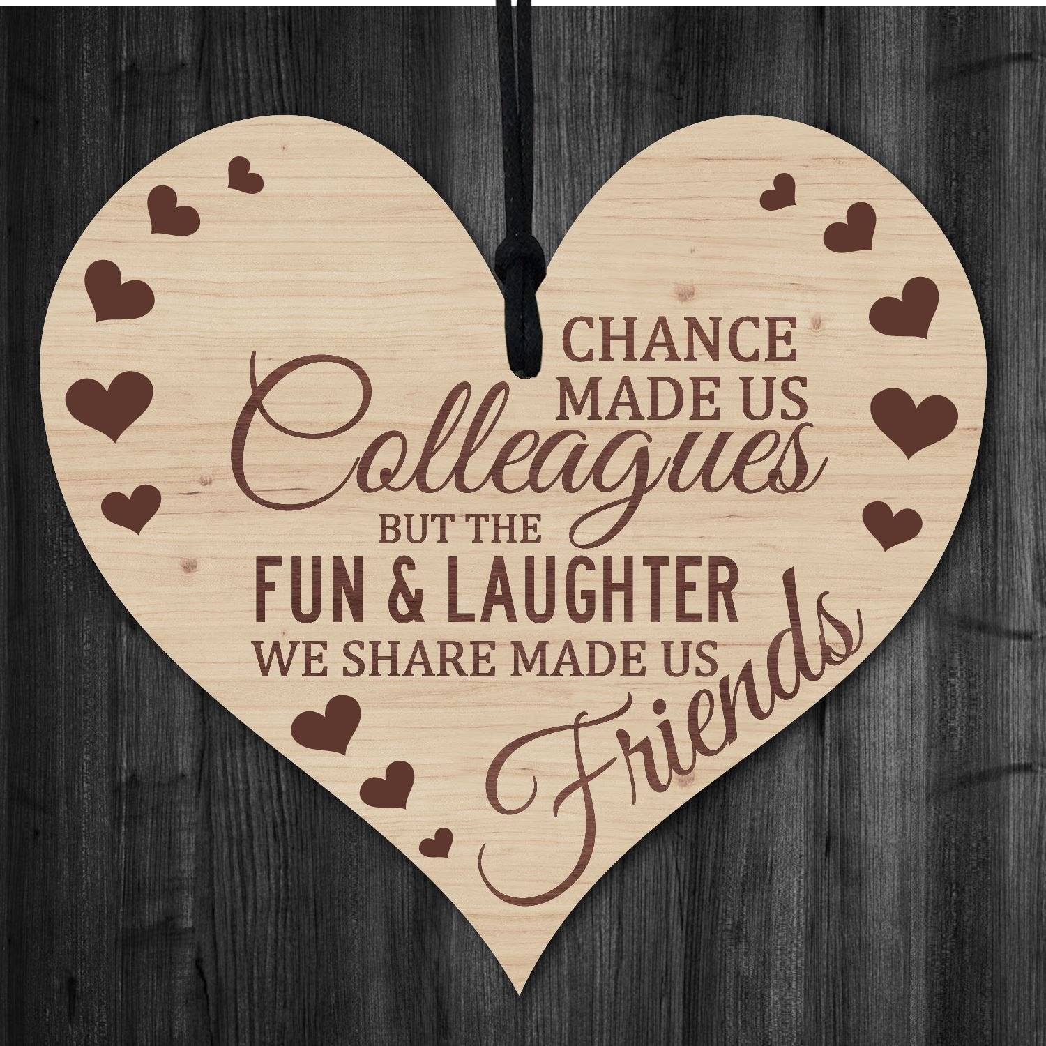 Personalized Wooden Heart Hanging