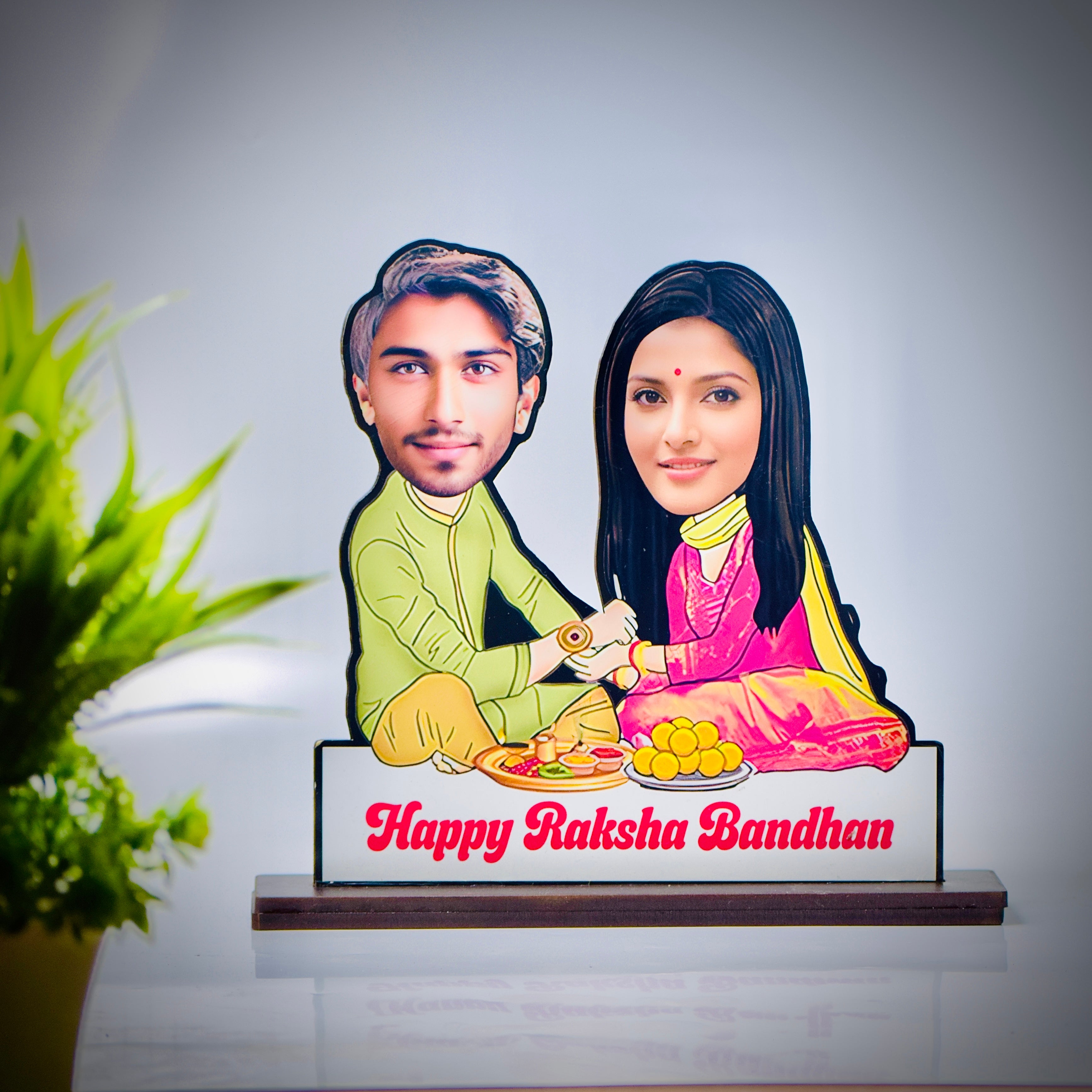 Personalized Happy Raksha Bandhan Caricature
