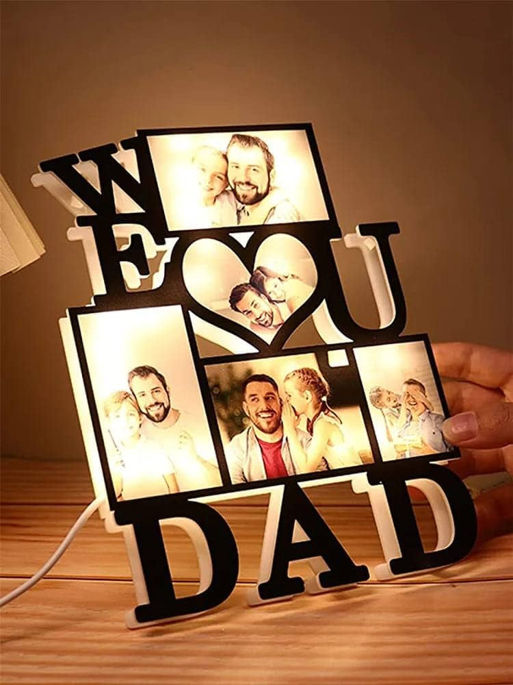Love you dad Wooden Board with Led
