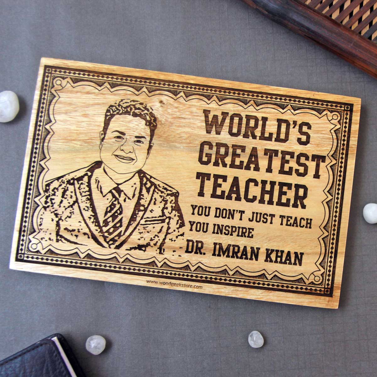 Personalized Engraved Photo Table Top for Teachers